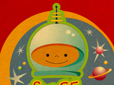 Space Boy Concept #1 detail astronaut boy cosmonaut deco design graphic kid planet retro ruocco space star vintage