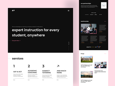 Tutoring company website