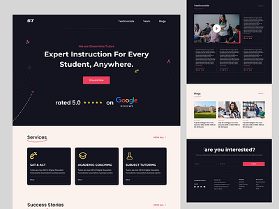 Tutoring Company Website 2.0 app branding design ui ux web