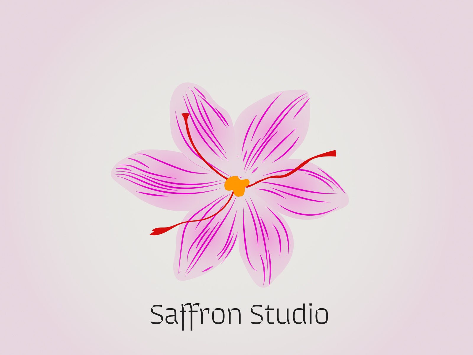 Saffron flower logo by Doha on Dribbble