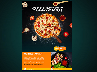 Pizza Flayer 🍕 branding design flayer food food flayer illustraion photoshop pizza
