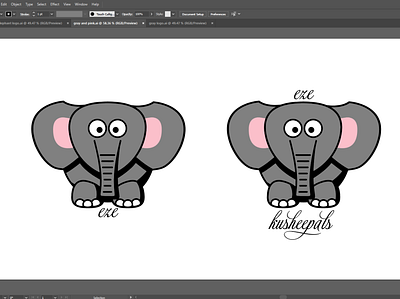 EZE Baby Elephant logo design concept