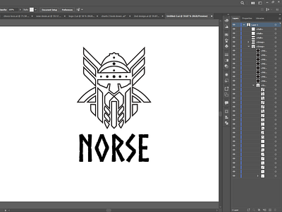 Norse logo design logo design concept