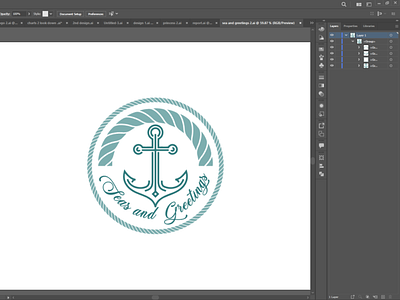 Seas and Greetings business logo illustration logo design concept