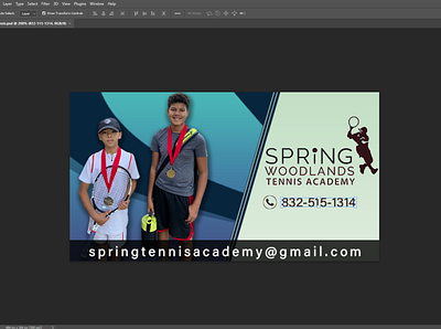 Spring Woodlands Tennis Academy business logo illustration logo design concept minimalist logo