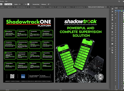 Shadowtrackone brochure business logo illustration logo design concept