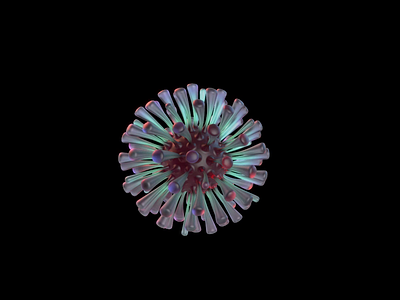 COVID-19 animation art cinema4d corona coronavirus covid-19 gif motiondesign redshift simulation virus