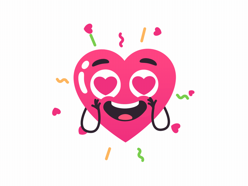 Love - sticker animation animation gif illustration logo logo animation motiondesign sticker