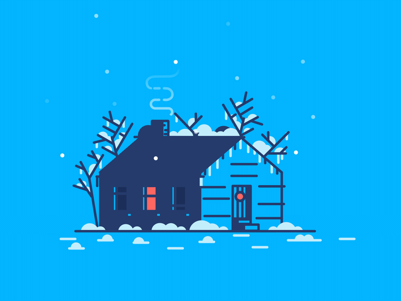 Winter house animation cristmas design gif happy house illustration motiondesign newyear winter