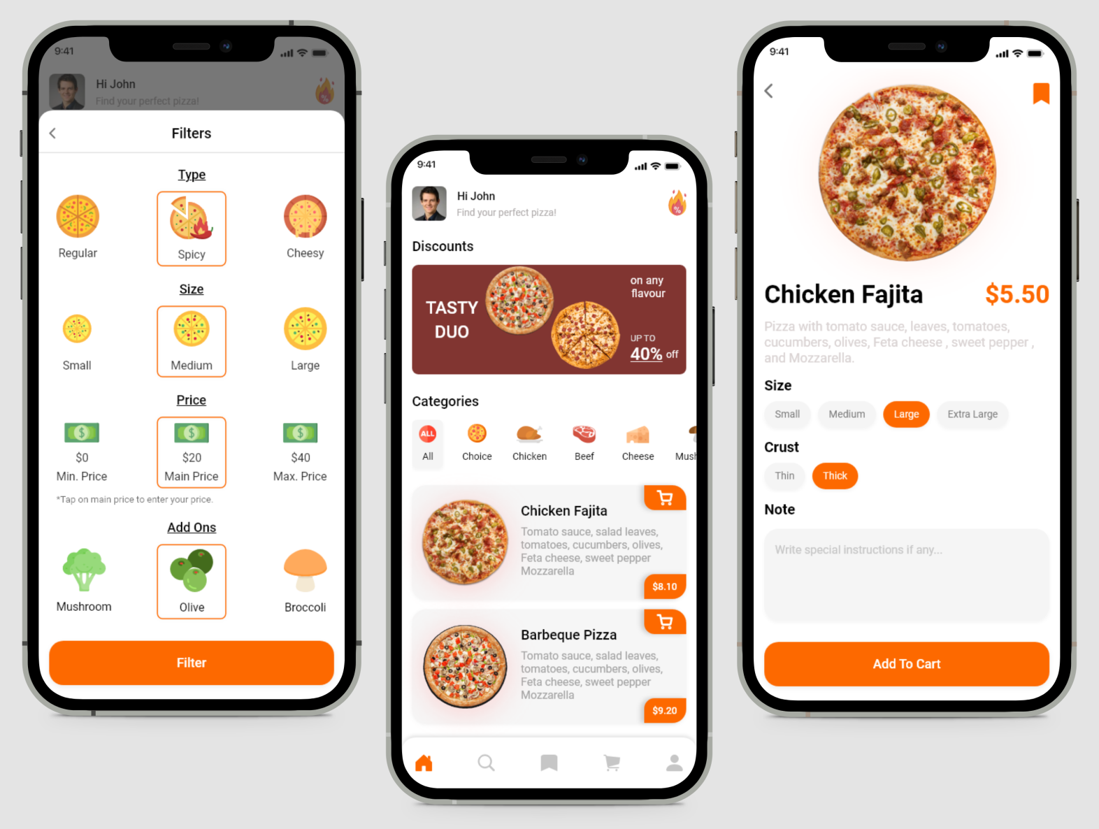 Pizza App UI Kit by Muhammad Usama Qaisar on Dribbble