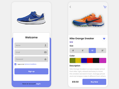 Shoe App Design