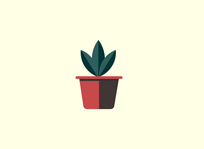 Pot Plant design icon illustraion inspiration minimal nature plant planting vector