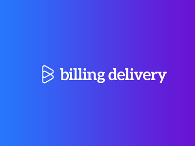 Indenty Billing Delivery b blue design gradiente identy logo purple