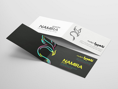 Namira graphic art studio business card branding business card business card design graphic design illustration iranian typography logo logo type persian persian typography ui