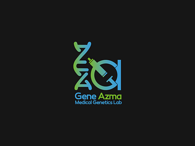 Gene Azma medical genetics laboratory branding design genetics graphic design illustration iranian typography logo logo type medical persian persian typography ui