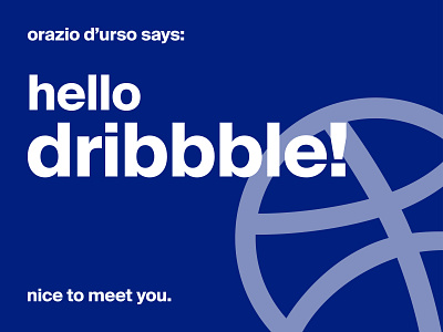 hello dribbble! design typography