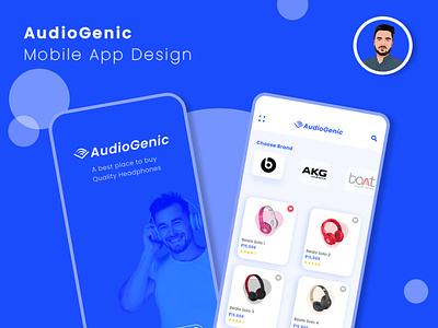 AudioGenic Mobile App UI | Figma figma figmadesign mobile mobile app modern ui ui design unique ux