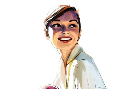 simple audrey hepburn drawing