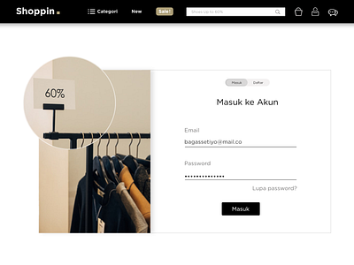 Login Design Website login page shopping ui ux web design
