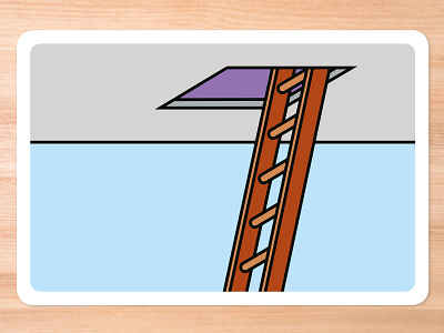 Improv Cards - Ladder graphic design illustration illustrator retro vector