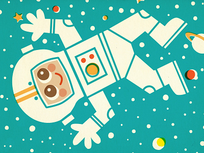 Space Pattern 2 alien astronaut children illustration kids martian pattern retro science space vintage