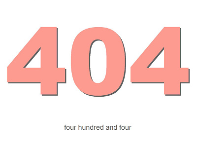404 page - JohnJLocke.com 404 clean minimalistic pink sacramento simple typography white