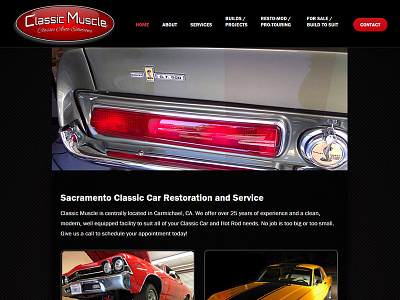 Classic Muscle auto repair auto restoration black classic cars red
