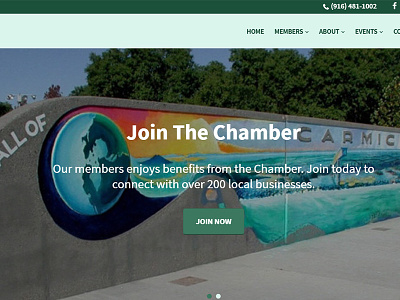 Carmichael Chamber of Commerce chamber custom green sage seafoam teal wordpress