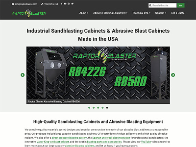 Raptor Blaster black gray green industrial manufacturer manufacturing seo