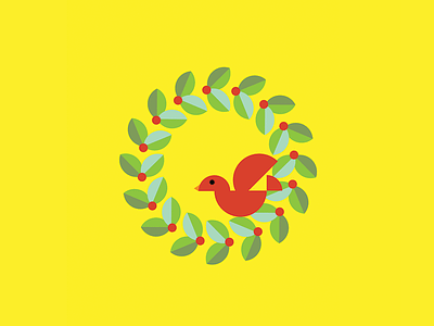 Wreath christmas color geometric illustration