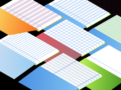 School Notebooks | Isometric Graphics Series