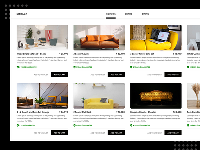 Furniture Shopping E-Commerce Site