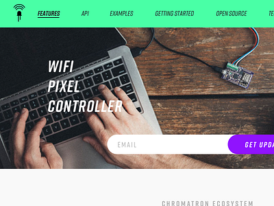 Chromatron Wifi Pixel Controller Website branding design iot pixel rift soft wifi