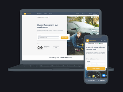 Tires change service landing page dark mode design development landing lightmode logo ui ux