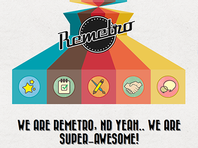 Remetro: Facebook Page Template themeforest template facebook retro metro remetro