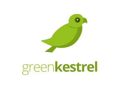 Green Kestrel american kestrel falcon bird illustration logo identity green