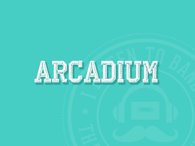 Arcadium flat typography vintage