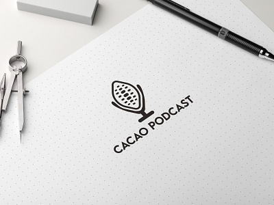 cacao podcast logo ambigram branding design graphic design icon illustration illustrator logo monogram logo vector