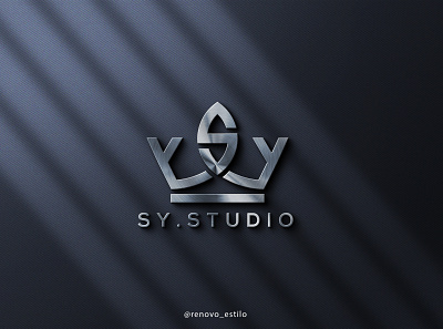 logo SY STUDIO 3d branding business card design graphic design icon illustration logo renovo renovo estilo rio tj stationery styles sy typography vector