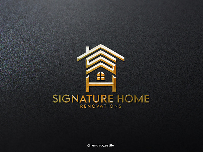 LOGO signature home branding businesscard design emblem graphic design icon illustration lenovoestilo logo logo3d logocompany logohome logotype newlogo renovoestilo stationery symbol typography vector