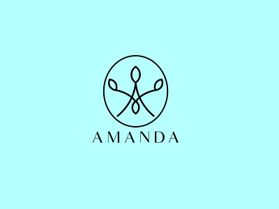Logo AMANDA branding design elegant fashion graphic design icon illustration lenovoestilo logo logotype modern renovo estilo typography vector