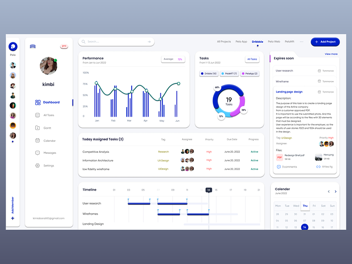 Project Management By Kimia Barati For Pela Design On Dribbble