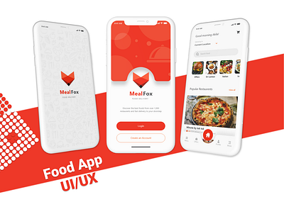 Food Delivery App UI/UX app designs design graphic design typography ui ux