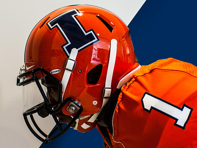 2013 Illinois Helmet b1g big ten football helmet illini illinois uniform uofi