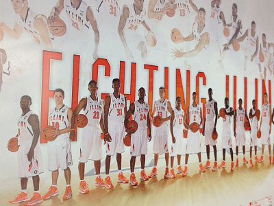 2013-14 Illinois Basketball Poster basketball fighting illini illini illinois poster schedule uofi