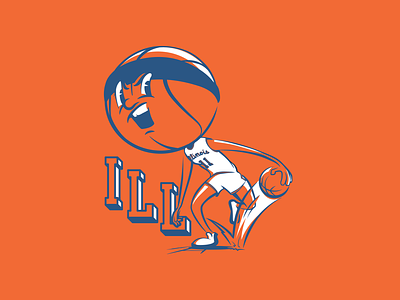 Basketball head - Illinois