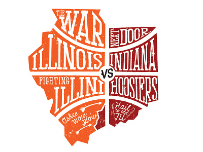 The war next door. basketball fighting illini hoosiers illini illinois indiana iu rivalry uofi war