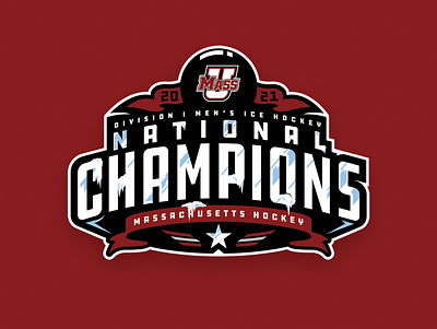 2021 UMass National Championship Logo championship college hockey