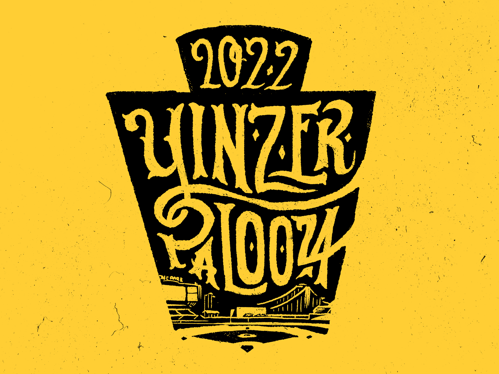 2022 Yinzerpalooza Logo drawn grunge logo palooza pirates pittsburgh yinzer