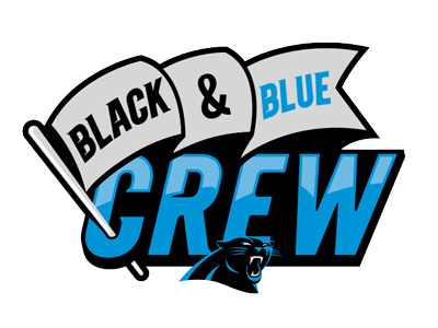 Carolina Panthers Black & Blue Crew Logo carolina club fan logo panthers